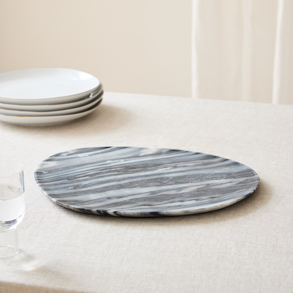 Organic Marble Serveware Platter West Elm UK
